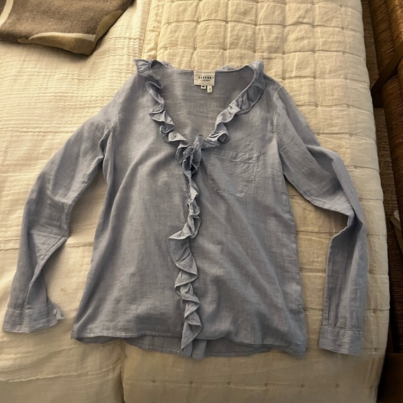 Sezane Capucine Ruffle Blouse 36 small - Picture 3 of 7